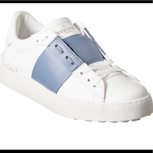 Valentino Rockstud Open Leather Sneaker